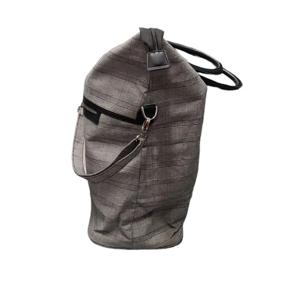 Anne Klein AK Travel Bag Glen Plaid Top Zip Overnight  Weekender Luggage - Picture 2 of 11